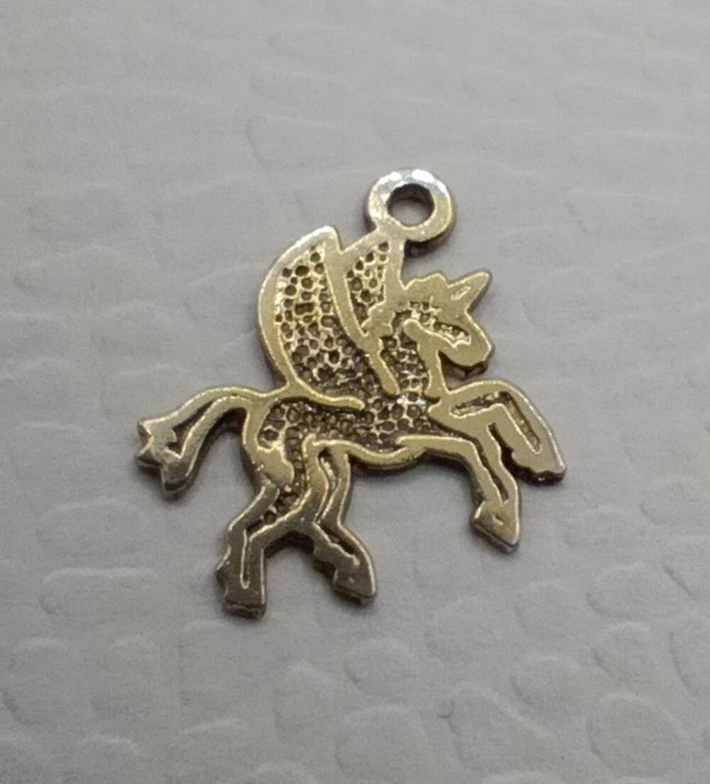 Vintage Sterling Silver Winged Unicorn Charm